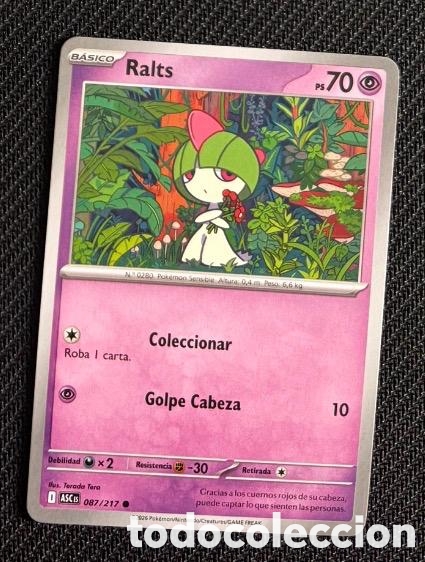 Collectionnisme Cartes &agrave; collectionner anciennes: 087/217 Ralts Carta POKEMON TCG
