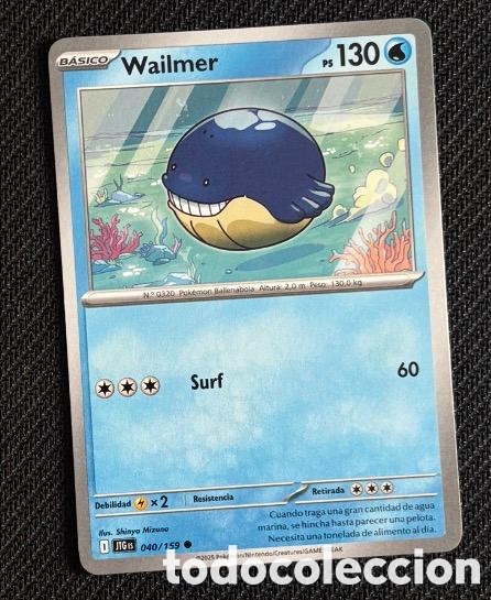 Collectionnisme Cartes &agrave; collectionner anciennes: 040/159 Wailmer Carta POKEMON TCG