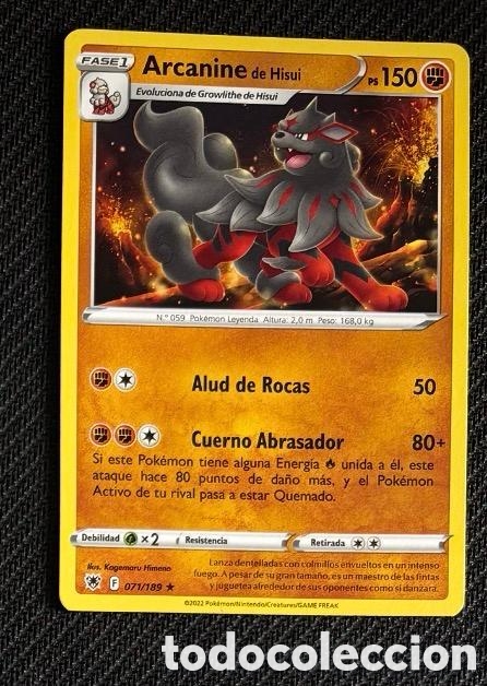 Coleccionismo cromos antiguos: 071/189 Arcanine de Hisui Carta POKEMON TCG
