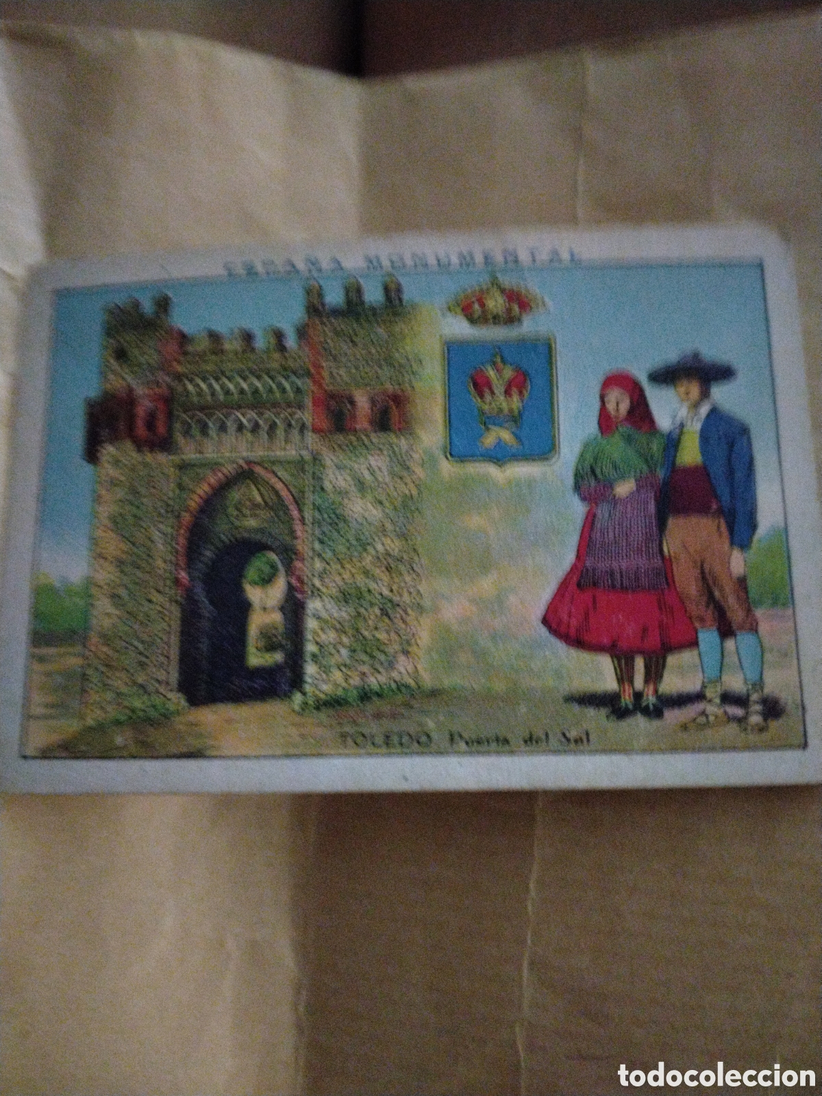 Coleccionismo cromos antiguos: ESPA&Ntilde;A MONUMENTAL-TOLEDO PUERTA DEL SOL-N 34-CHOCOLATES AMATLLER BARCELONA 19..