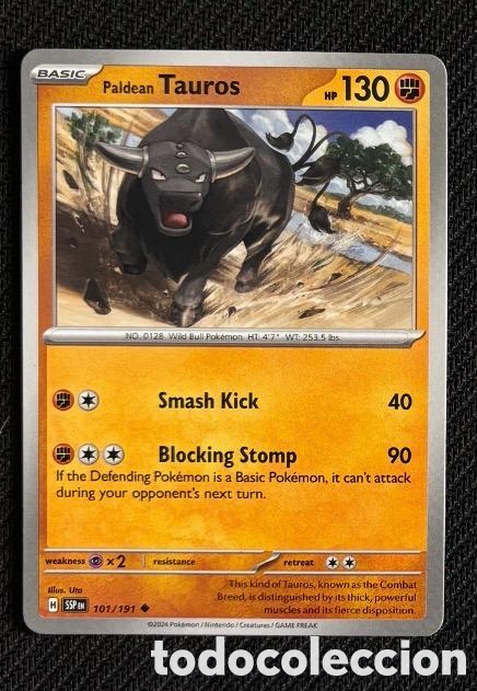 Coleccionismo cromos antiguos: 101/191 Tauros de Paldea Carta POKEMON TCG