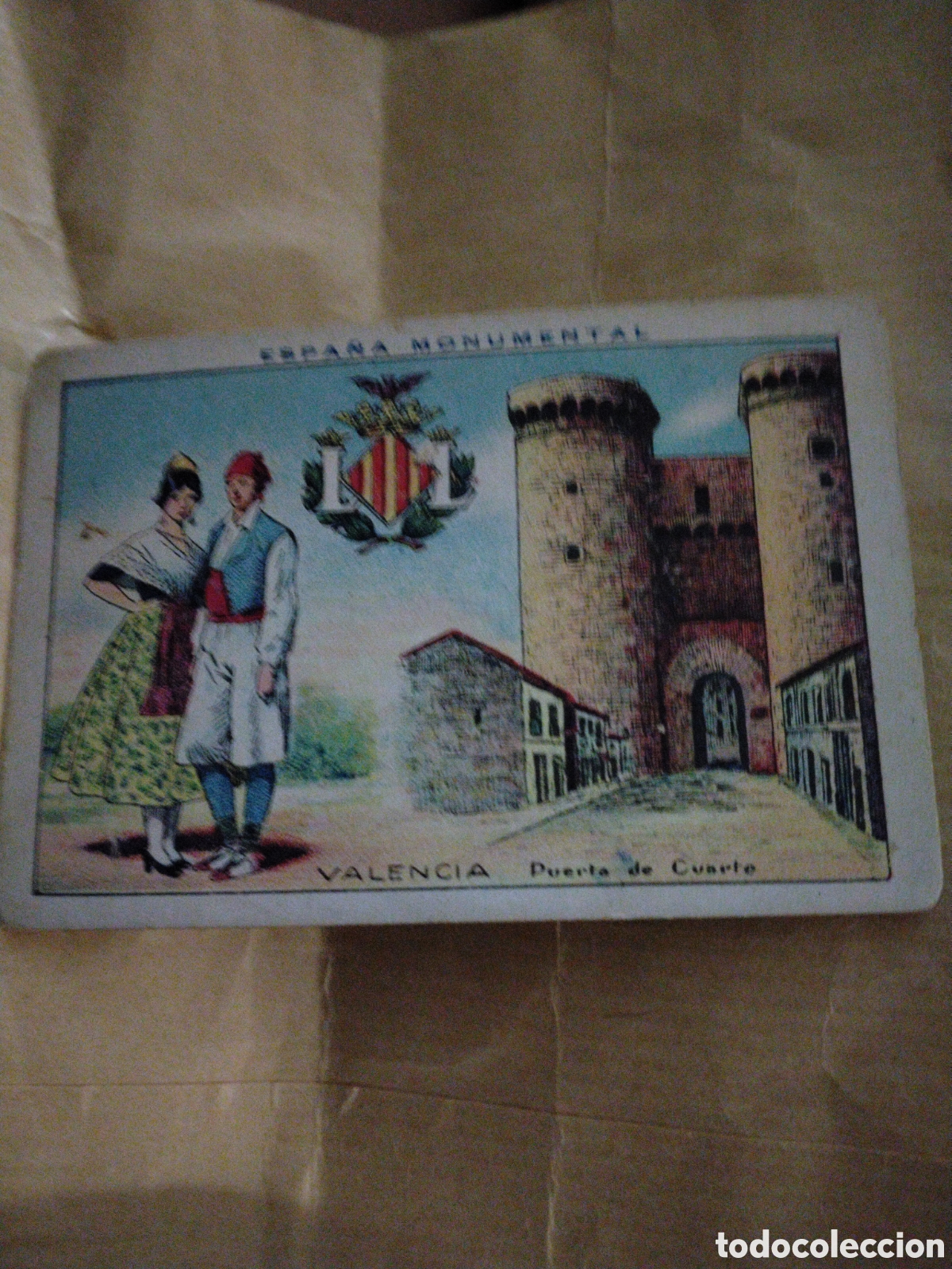 Coleccionismo cromos antiguos: ESPA&Ntilde;A MONUMENTAL-VALENCIA PUERTA DE CUARTE-N 7-CHOCOLATES AMATLLER BARCELONA 19..