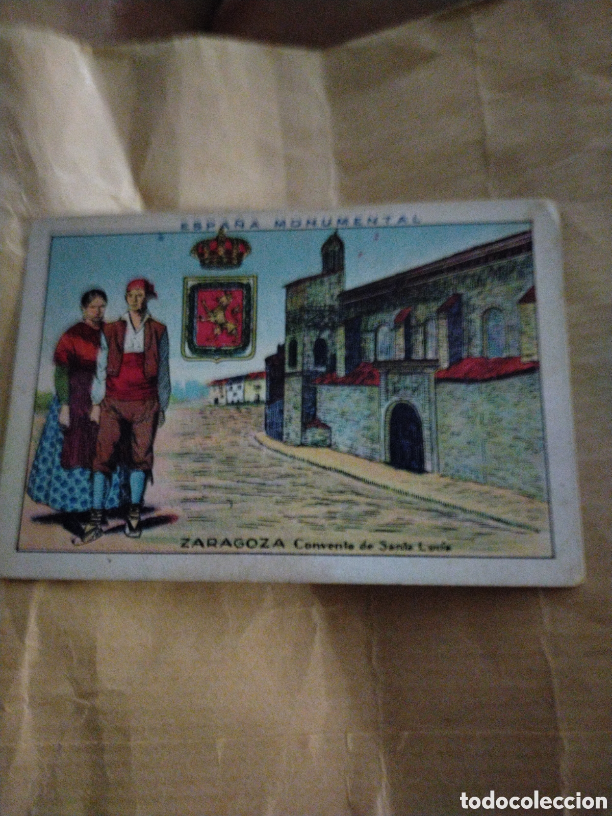 Coleccionismo cromos antiguos: ESPA&Ntilde;A MONUMENTAL -ZARAGOZA CONVENTO DE SANTA LUC&Iacute;A-N 19-CHOCOLATES AMATLLER BARCELONA 19..
