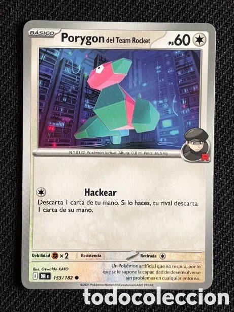 Coleccionismo cromos antiguos: 153/182 Porygon Carta POKEMON TCG