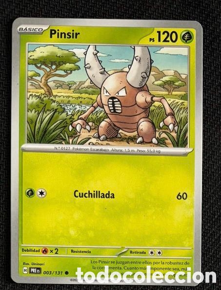 Coleccionismo cromos antiguos: 003/131 Pinsir Carta POKEMON TCG
