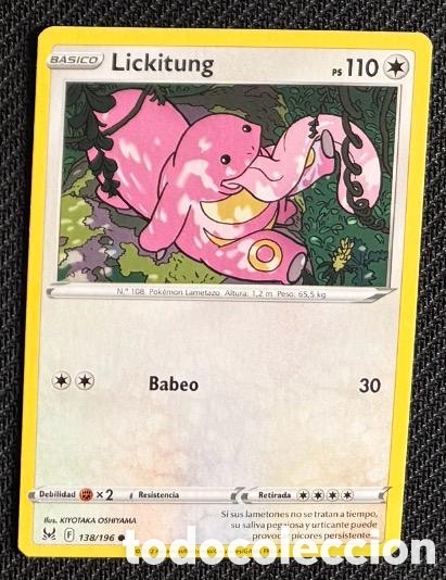 Coleccionismo cromos antiguos: 138/196 Lickitung Carta POKEMON TCG