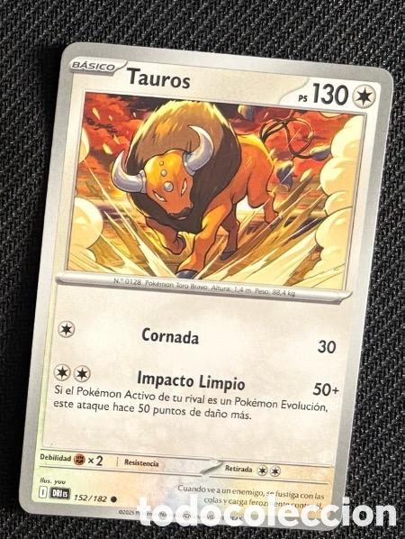 Coleccionismo cromos antiguos: 152/182 Tauros Carta POKEMON TCG