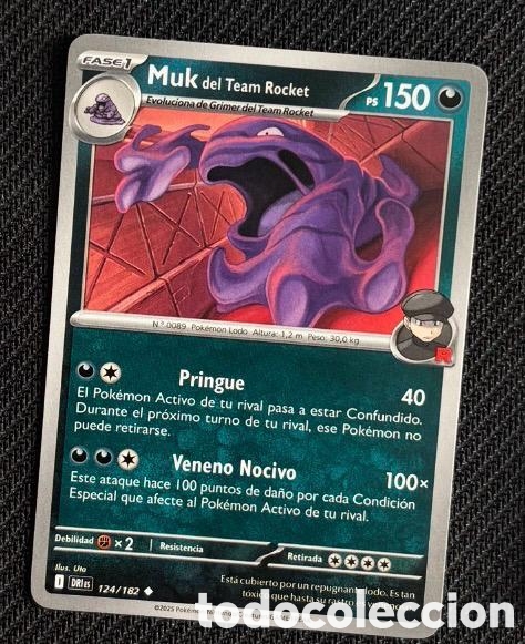 Coleccionismo cromos antiguos: 124/182 Muk Carta POKEMON TCG