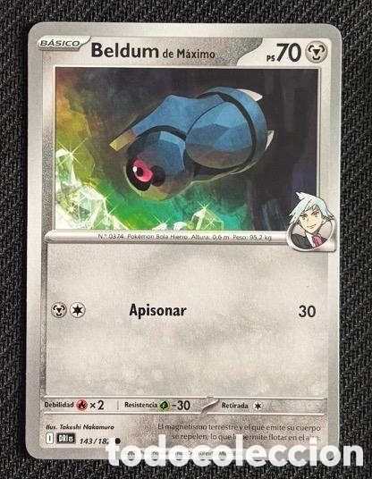 Coleccionismo cromos antiguos: 143/182 Beldum Carta POKEMON TCG