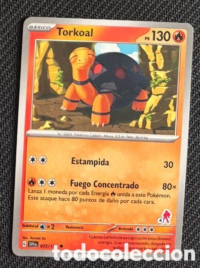 Coleccionismo cromos antiguos: 035/198 Torkoal Carta POKEMON TCG