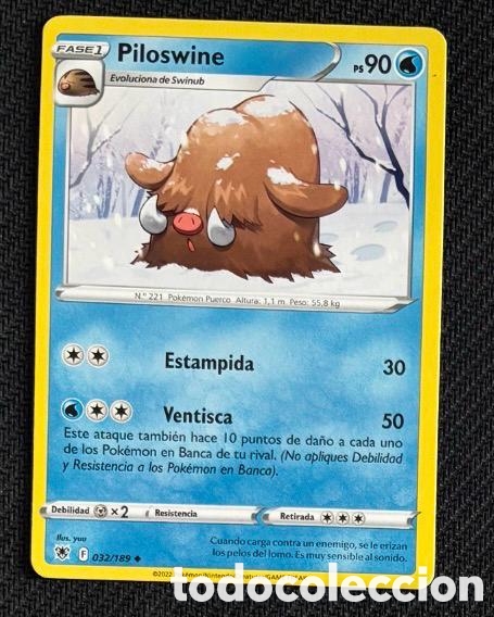 Coleccionismo cromos antiguos: 032/189 Piloswine Carta POKEMON TCG