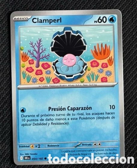 Coleccionismo cromos antiguos: 054/182 Clamperl Carta POKEMON TCG