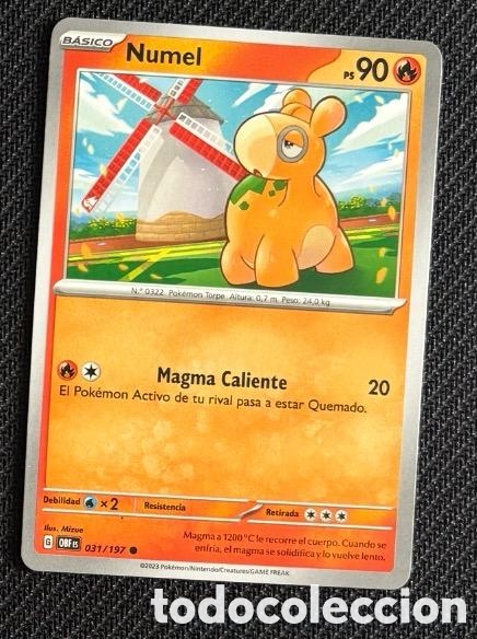Coleccionismo cromos antiguos: 031/197 Numel Carta POKEMON TCG