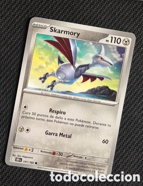 Coleccionismo cromos antiguos: 141/182 Skarmory Carta POKEMON TCG