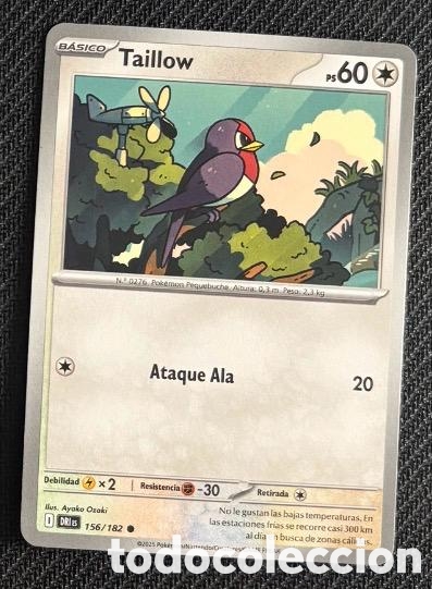 Coleccionismo cromos antiguos: 156/182 Taillow Carta POKEMON TCG
