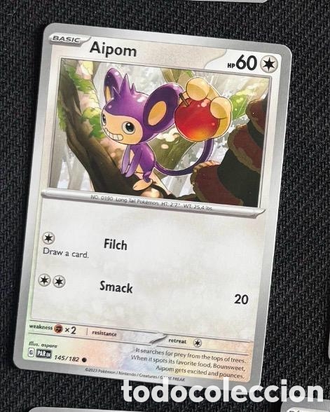 Coleccionismo cromos antiguos: 145/182 Aipom Carta POKEMON TCG