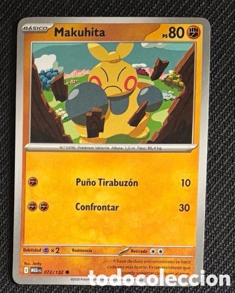 Coleccionismo cromos antiguos: 072/132 Makuhita Carta POKEMON TCG
