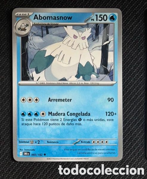 Coleccionismo cromos antiguos: 060/182 Abomasnow Carta POKEMON TCG