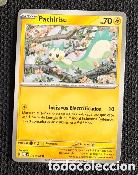 Coleccionismo cromos antiguos: 051/132 Pachirisu Carta POKEMON TCG