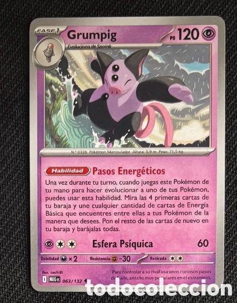 Coleccionismo cromos antiguos: 063/132 Grumpig Carta POKEMON TCG