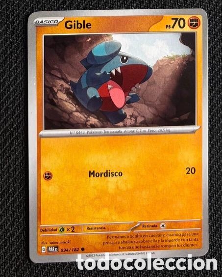 Coleccionismo cromos antiguos: 094/182 Gible Carta POKEMON TCG