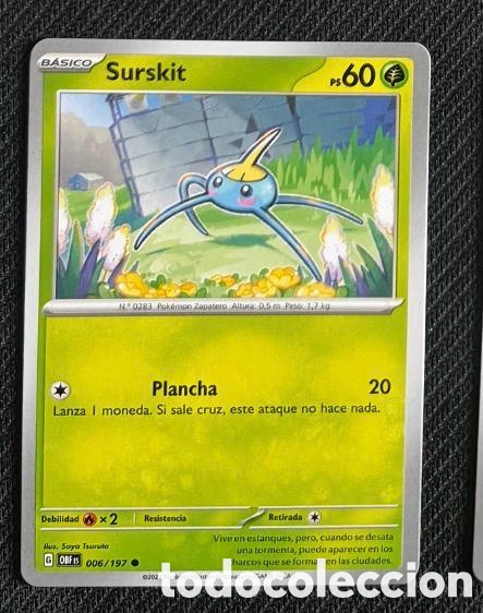 Coleccionismo cromos antiguos: 006/197 Surskit Carta POKEMON TCG
