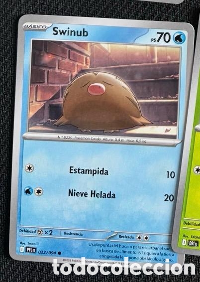 Coleccionismo cromos antiguos: 023/094 Swinub Carta POKEMON TCG