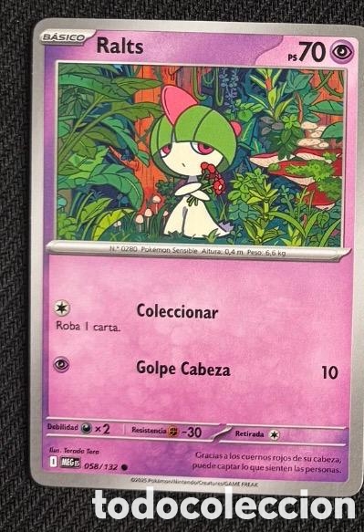 Coleccionismo cromos antiguos: 058/132 Ralts Carta POKEMON TCG
