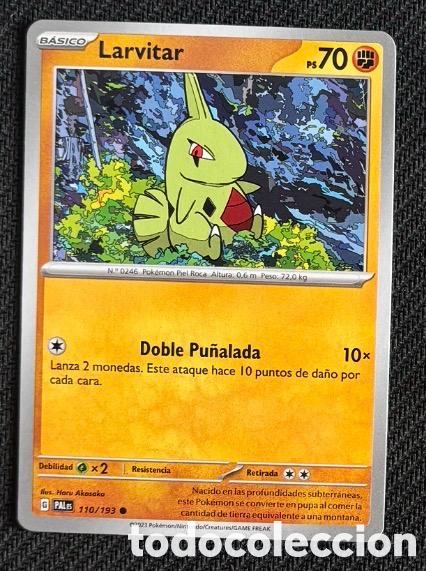 Coleccionismo cromos antiguos: 110/193 Larvitar Carta POKEMON TCG