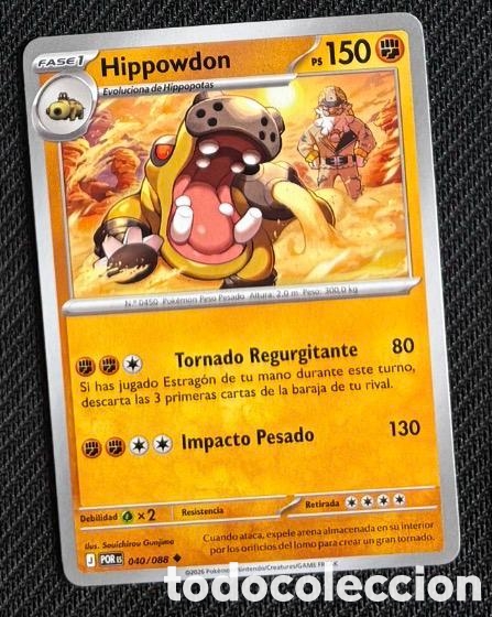 Coleccionismo cromos antiguos: 040/088 Hippowdon Carta POKEMON TCG