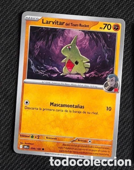 Coleccionismo cromos antiguos: 094/182 Larvitar Carta POKEMON TCG