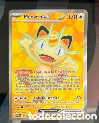 Coleccionismo cromos antiguos: Meowth EX Carta POKEMON TCG
