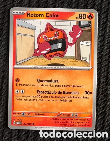 Coleccionismo cromos antiguos: 043/182 Rotom calor Carta POKEMON TCG