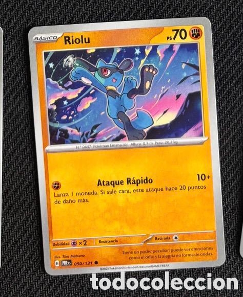 Coleccionismo cromos antiguos: 050/131 Riolu Carta POKEMON TCG