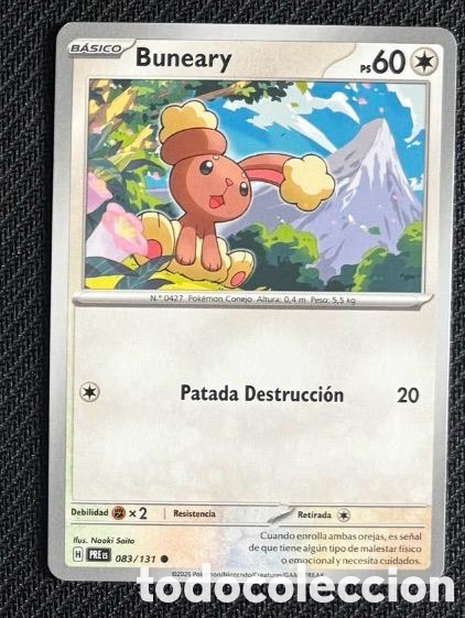 Coleccionismo cromos antiguos: 083/131 Buneary Carta POKEMON TCG