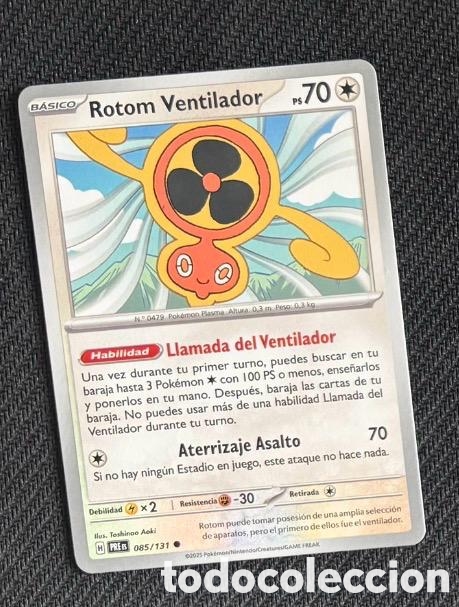 Coleccionismo cromos antiguos: 085/131 Rotom ventilador Carta POKEMON TCG
