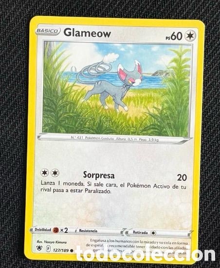Coleccionismo cromos antiguos: 127/189 Glameow Carta POKEMON TCG