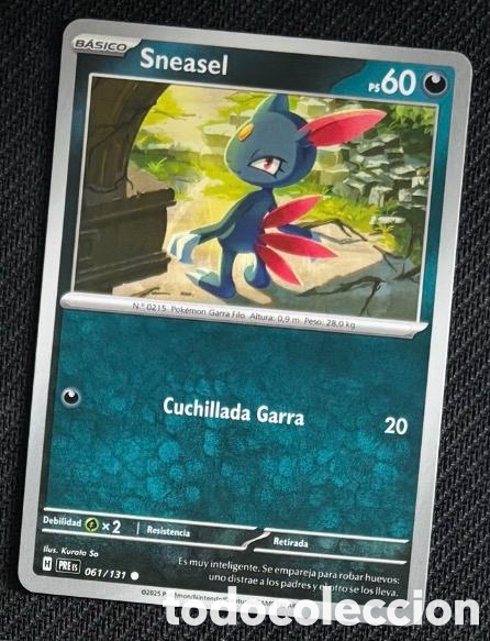 Coleccionismo cromos antiguos: 061/131 Sneasel Carta POKEMON TCG