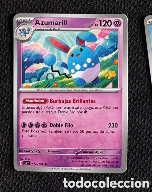 Coleccionismo cromos antiguos: 074/191 Azumarill Carta POKEMON TCG