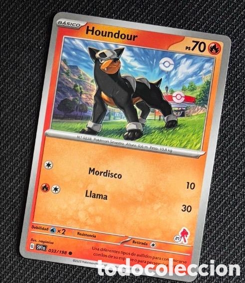 Coleccionismo cromos antiguos: 033/198 Houndour Carta POKEMON TCG
