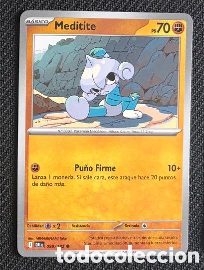 Coleccionismo cromos antiguos: 99/182 Meditite Carta POKEMON TCG