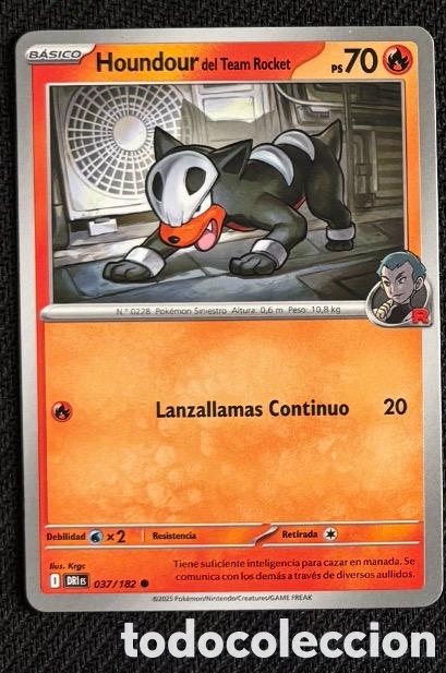 Coleccionismo cromos antiguos: 037/182 Houndour Carta POKEMON TCG