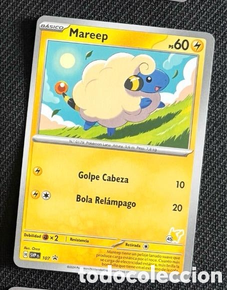 Coleccionismo cromos antiguos: 107 Mareep Carta POKEMON TCG