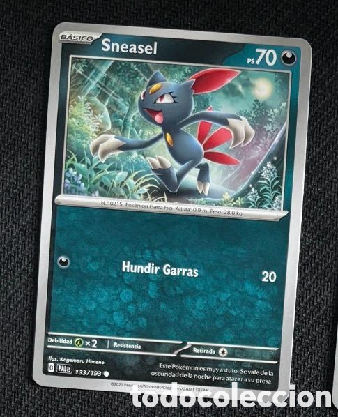 Coleccionismo cromos antiguos: 133/193 Sneasel Carta POKEMON TCG