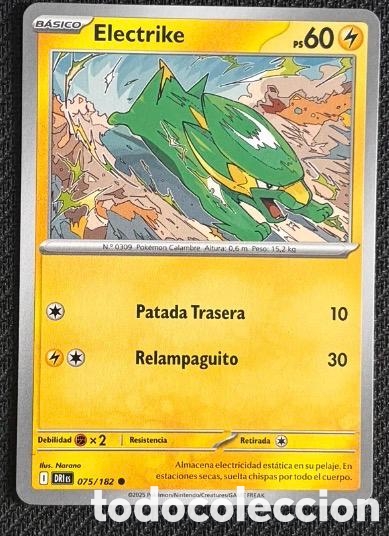 Coleccionismo cromos antiguos: 075/182 Electrike Carta POKEMON TCG