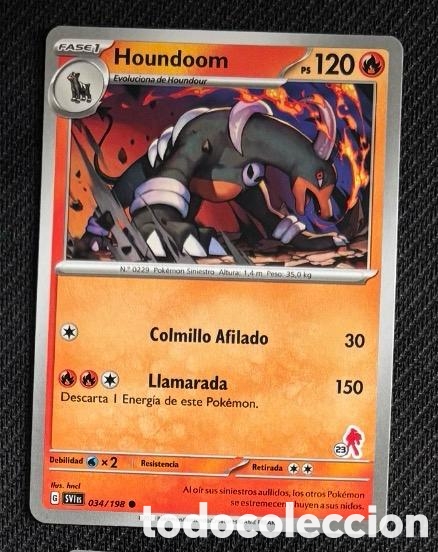 Coleccionismo cromos antiguos: 034/198 Houndoom Carta POKEMON TCG
