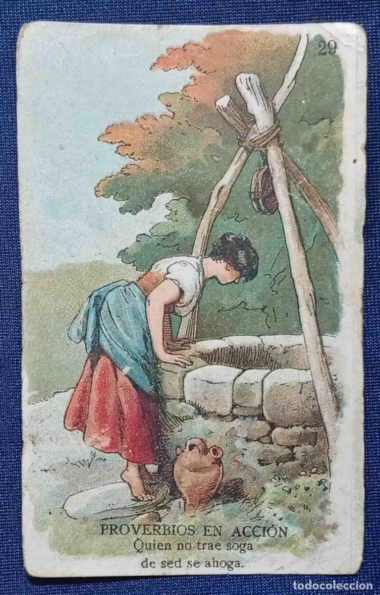 Coleccionismo cromos antiguos: PROVERBIOS EN ACCI&Oacute;N. APELES MESTRES. CROMO SUELTO N&ordm; 29. CHOCOLATE AMATLLER.