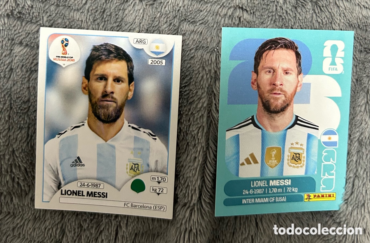 Coleccionismo cromos antiguos: MESSI ARG 17 STICKER MUNDIAL 2026 PANINI FIFA WORLD CUP+MESSI QATAR 2022