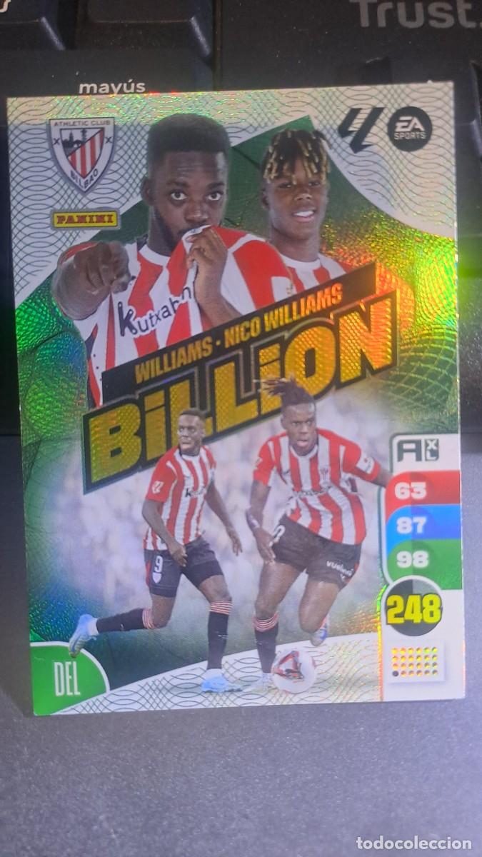 Coleccionismo cromos antiguos: ADRENALYN XL NICO WILLIAMS WILLIAMS BILLION ATHLETIC CLUB DE BILBAO LIGA 2025 2026 25 26 PANINI