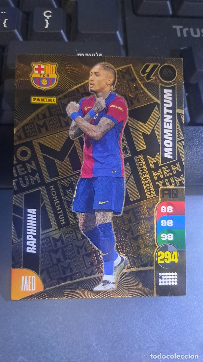 Coleccionismo cromos antiguos: ADRENALYN XL RAPHINHA MOMENTUM ORO BARCELONA CROMO LIGA 2024 2025 24 25 PANINI